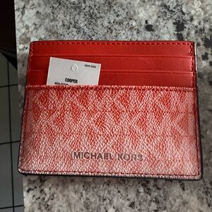 Michael Kors Red Clay OMBRE Card Case